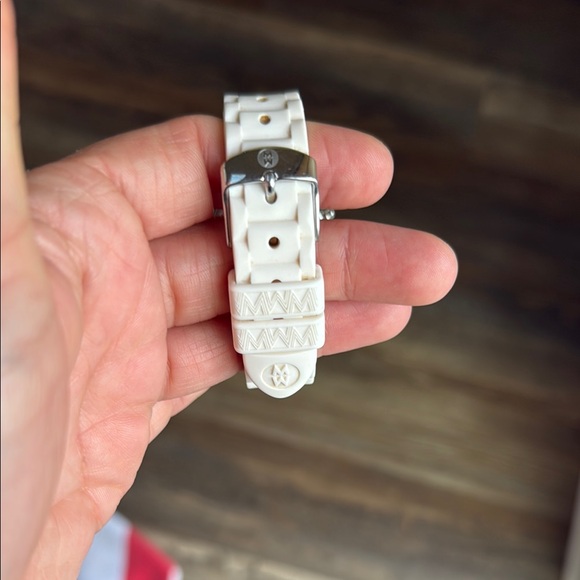 Michele Silver and White Luxury Watch - Picture 4 of 10